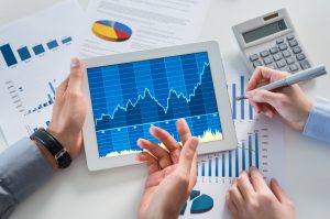 analyzing finances and charts