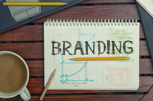 word "branding" on paper